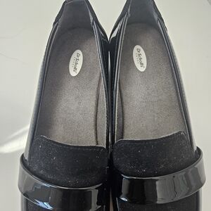 Dr. Scholl's Shiny Black Women's Flats